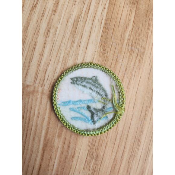 Vintage Boy Scouts BSA Fishing Merit Badge Patch Scouting Collectible Insignia - Picture 2 of 3